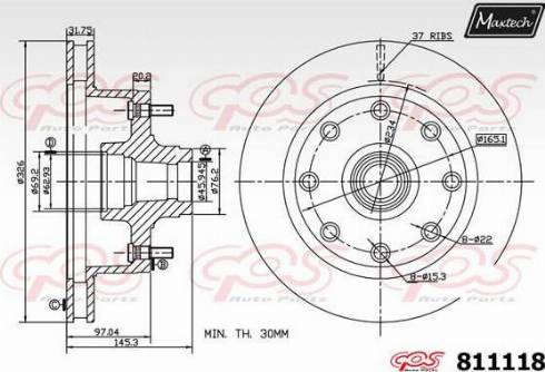 Maxtech 811118.0000 - Əyləc Diski furqanavto.az