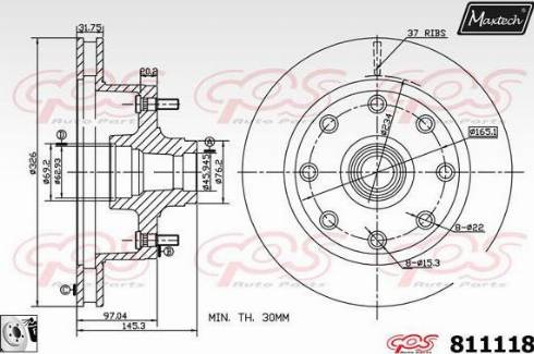 Maxtech 811118.0080 - Əyləc Diski furqanavto.az