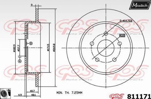 Maxtech 811171.0060 - Əyləc Diski furqanavto.az