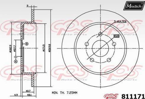 Maxtech 811171.0000 - Əyləc Diski furqanavto.az