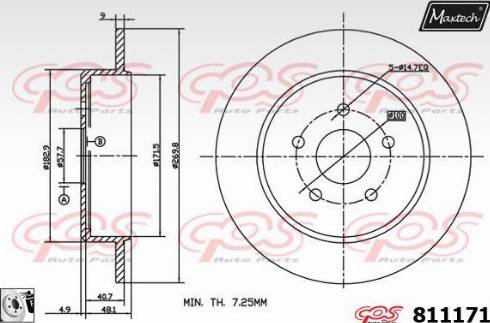 Maxtech 811171.0080 - Əyləc Diski furqanavto.az