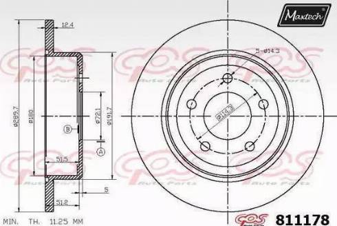 Maxtech 811178.0000 - Əyləc Diski furqanavto.az