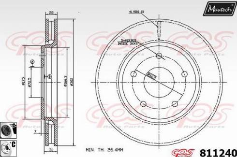 Maxtech 811240.6060 - Əyləc Diski furqanavto.az