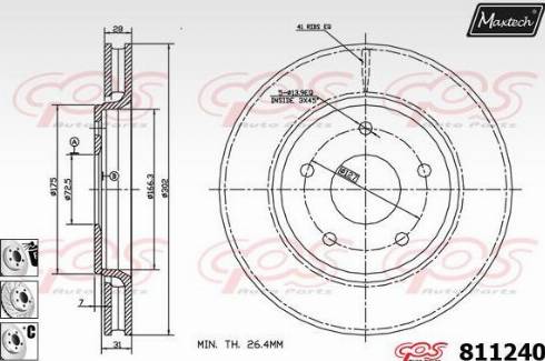 Maxtech 811240.6980 - Əyləc Diski furqanavto.az