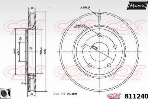 Maxtech 811240.0060 - Əyləc Diski furqanavto.az