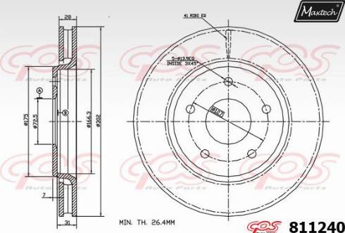 Maxtech 811240.0000 - Əyləc Diski furqanavto.az