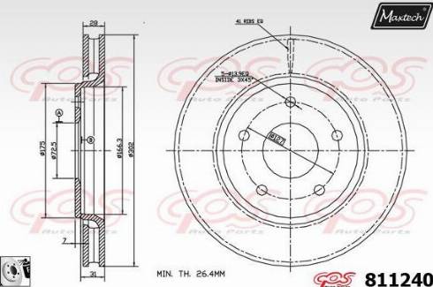 Maxtech 811240.0080 - Əyləc Diski furqanavto.az