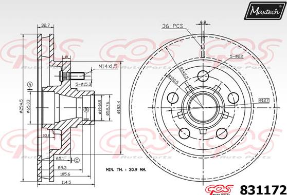 Maxtech 811240 - Əyləc Diski furqanavto.az