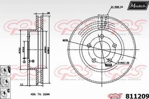 Maxtech 811209.6880 - Əyləc Diski furqanavto.az