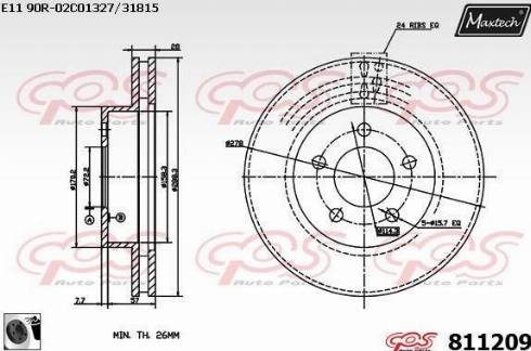 Maxtech 811209.0060 - Əyləc Diski furqanavto.az