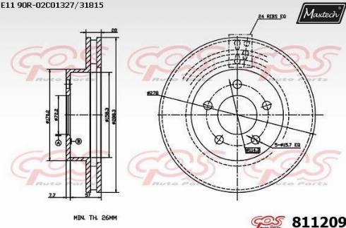 Maxtech 811209.0000 - Əyləc Diski furqanavto.az