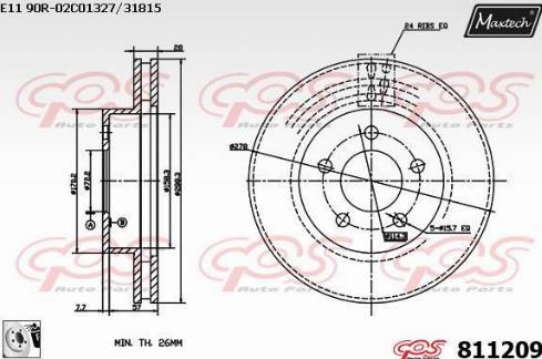 Maxtech 811209.0080 - Əyləc Diski furqanavto.az