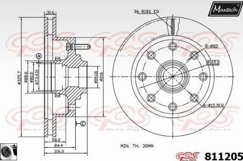 Maxtech 811205.0060 - Əyləc Diski furqanavto.az