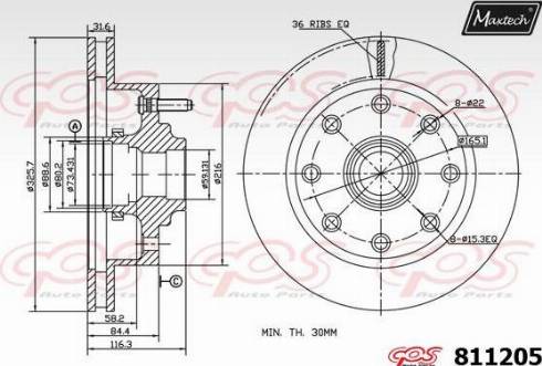 Maxtech 811205.0000 - Əyləc Diski furqanavto.az