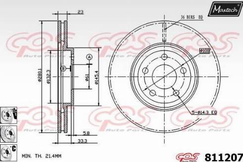 Maxtech 811207.6880 - Əyləc Diski furqanavto.az