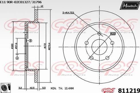 Maxtech 811219.0060 - Əyləc Diski furqanavto.az