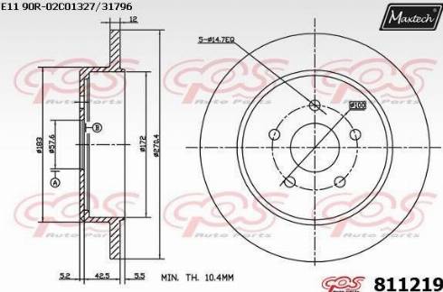 Maxtech 811219.0000 - Əyləc Diski furqanavto.az