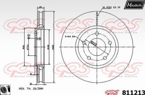 Maxtech 811213.0060 - Əyləc Diski furqanavto.az