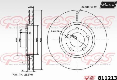 Maxtech 811213.0000 - Əyləc Diski furqanavto.az