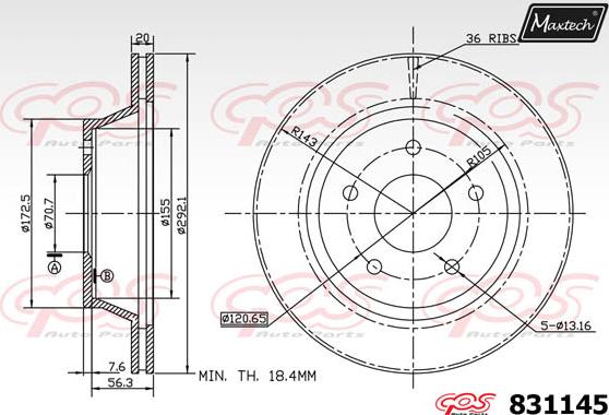 Maxtech 811213 - Əyləc Diski furqanavto.az