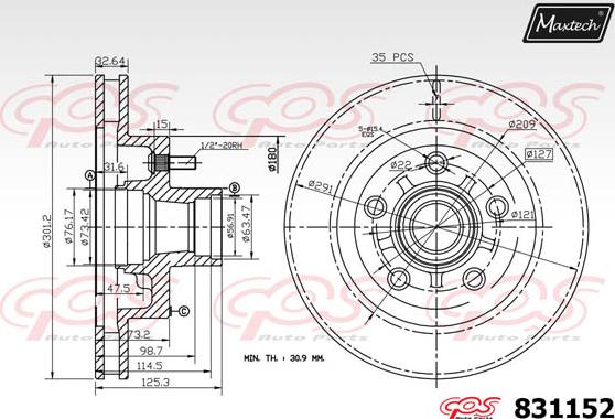 Maxtech 811212 - Əyləc Diski furqanavto.az