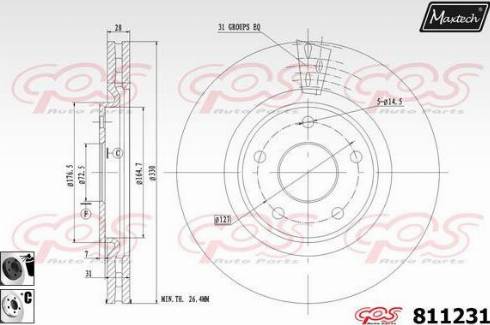 Maxtech 811231.6060 - Əyləc Diski furqanavto.az