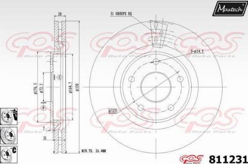 Maxtech 811231.6980 - Əyləc Diski furqanavto.az