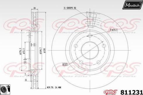 Maxtech 811231.0060 - Əyləc Diski furqanavto.az