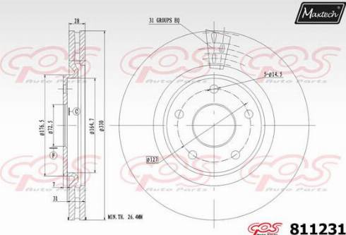 Maxtech 811231.0000 - Əyləc Diski furqanavto.az