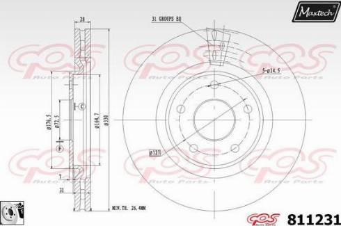 Maxtech 811231.0080 - Əyləc Diski furqanavto.az