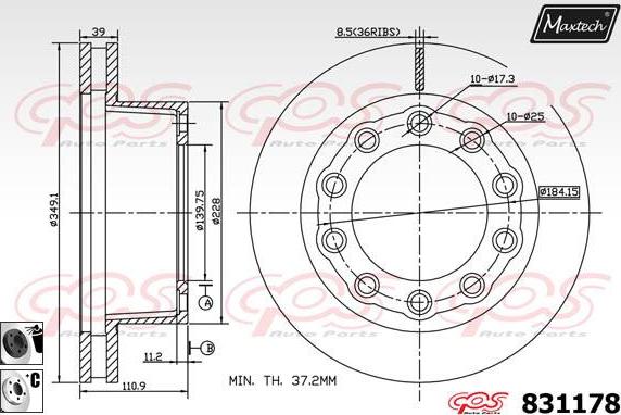 Maxtech 811231 - Əyləc Diski furqanavto.az