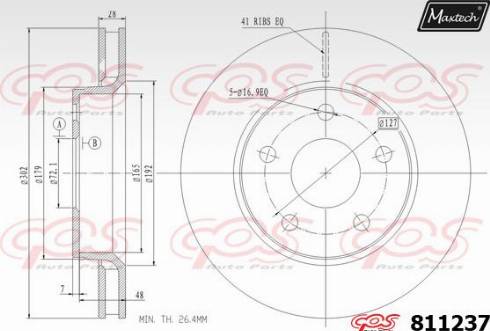 Maxtech 811237.0000 - Əyləc Diski furqanavto.az