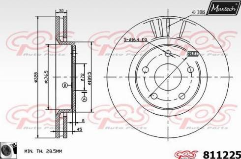 Maxtech 811225.0060 - Əyləc Diski furqanavto.az