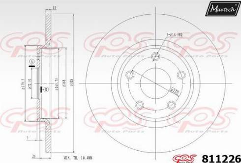 Maxtech 811226.0000 - Əyləc Diski furqanavto.az