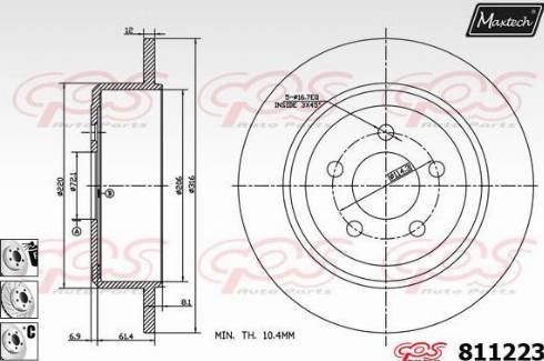 Maxtech 811223.6880 - Əyləc Diski furqanavto.az