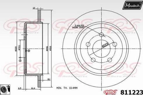 Maxtech 811223.0060 - Əyləc Diski furqanavto.az