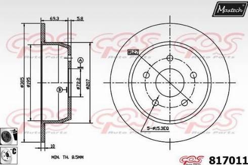 Maxtech 817011.6060 - Əyləc Diski furqanavto.az