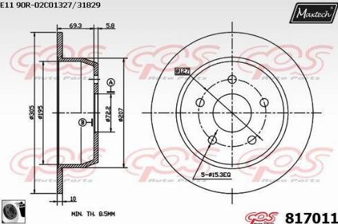 Maxtech 817011.0060 - Əyləc Diski furqanavto.az