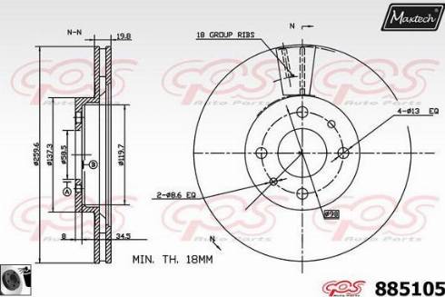 Maxtech 885105.0060 - Əyləc Diski furqanavto.az