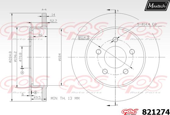 Maxtech 885105 - Əyləc Diski furqanavto.az