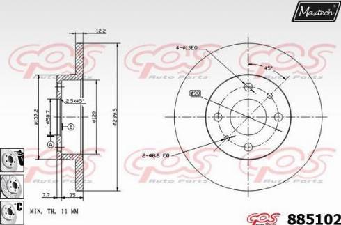 Maxtech 885102.6880 - Əyləc Diski furqanavto.az