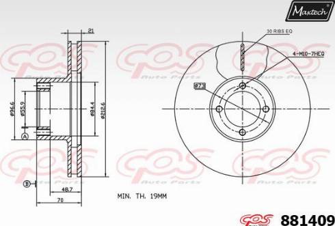 Maxtech 881409.0000 - Əyləc Diski furqanavto.az