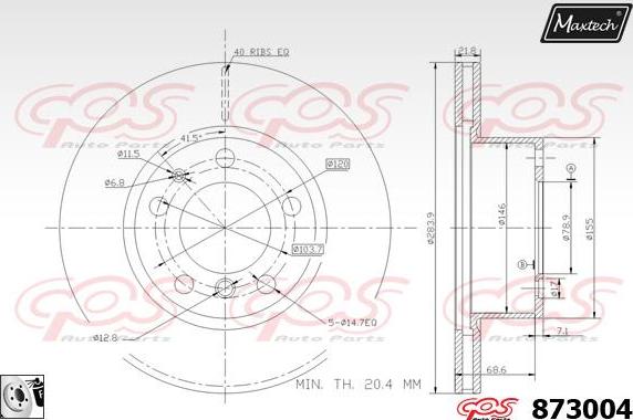 Maxtech 881409 - Əyləc Diski furqanavto.az