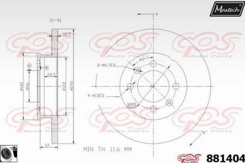 Maxtech 881404.0060 - Əyləc Diski furqanavto.az