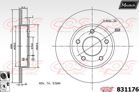 Maxtech 881404 - Əyləc Diski furqanavto.az