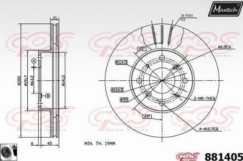 Maxtech 881405.0060 - Əyləc Diski furqanavto.az