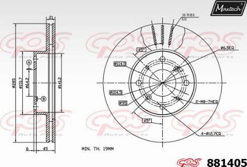 Maxtech 881405.0000 - Əyləc Diski furqanavto.az