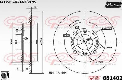 Maxtech 881402.0060 - Əyləc Diski furqanavto.az