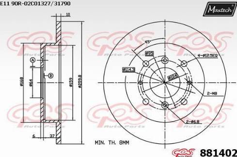 Maxtech 881402.0000 - Əyləc Diski furqanavto.az