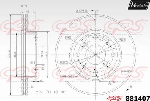 Maxtech 881407.0000 - Əyləc Diski furqanavto.az